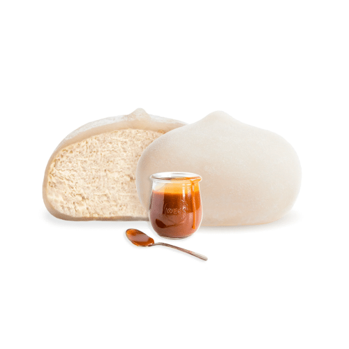 Salted caramel cream mochi