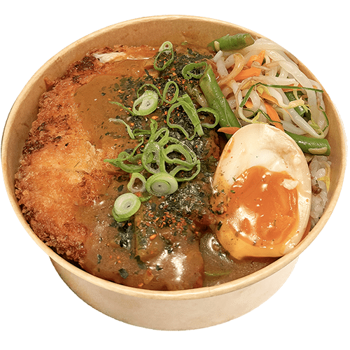 Curry chicken katsu donburi bowl