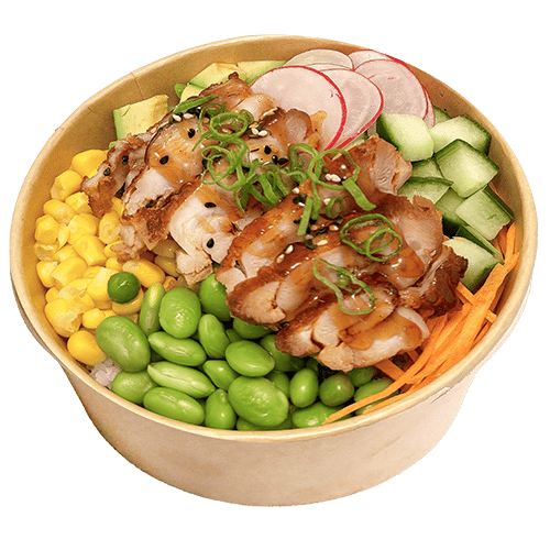 Chicken teriyaki poké bowl