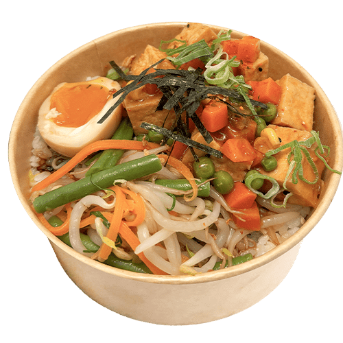 Tofu gong bao donburi bowl