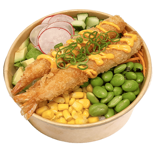 Ebi fry poké bowl