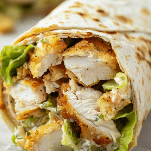 Wrap met chicken tender en chilisaus