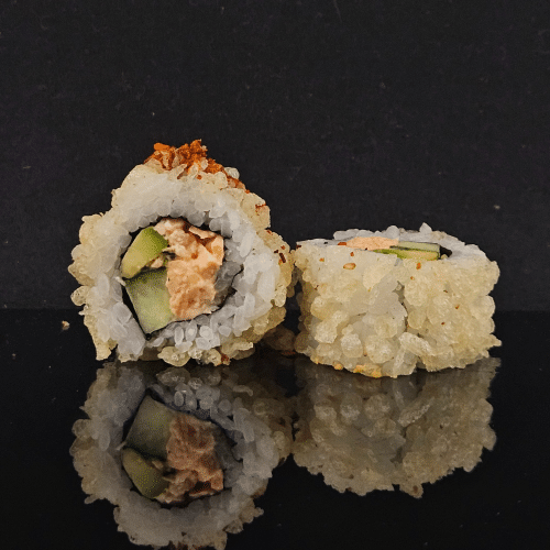 Crispy sake yaki roll