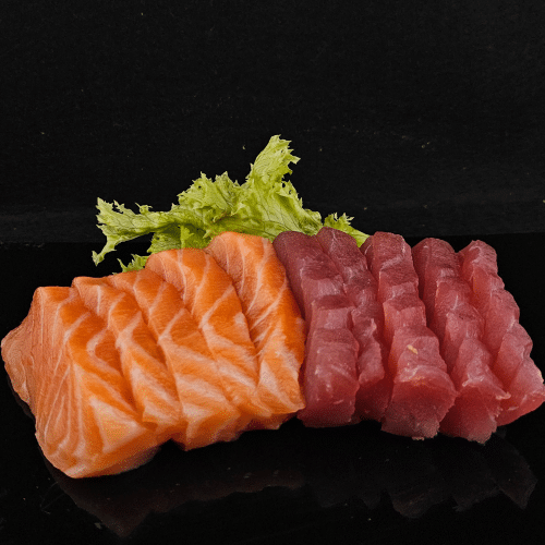 Sake en tuna sashimi