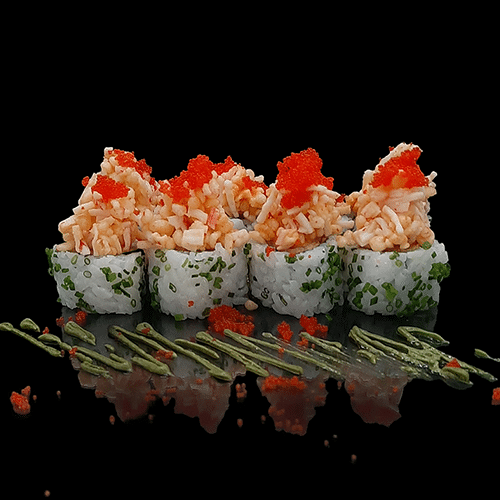 Uramaki ebi crunch crab (8 stuks)
