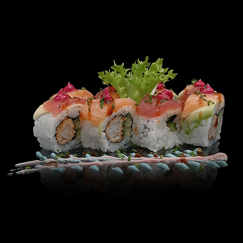 Uramaki ebi rainbow (8 stuks)