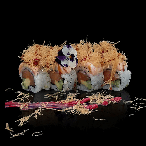 Uramaki flamed zalm (8 stuks)