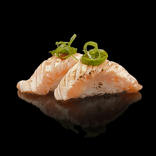 Nigiri flamed zalm (2 stuks)