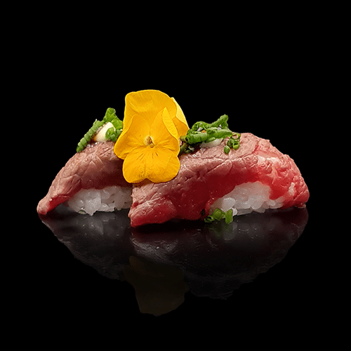 Nigiri gyu tataki (2 stuks)