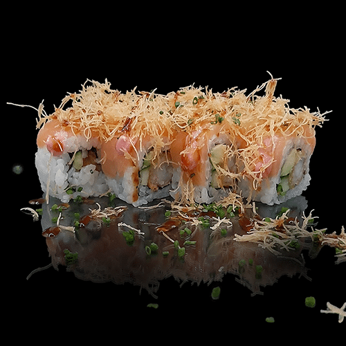 Uramaki softshell zalm ebi (8 stuks)