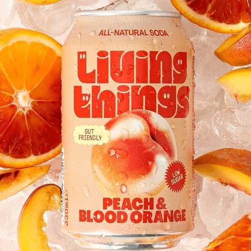 Living Things peach en bloodorange 330ml