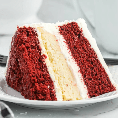 Red velvet cake slice