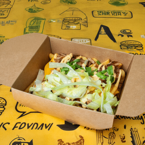 Loaded fries grilled spicy chicken