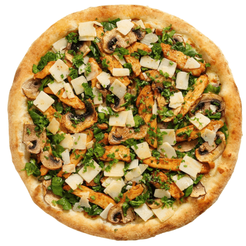 Pizza garlic chicken florentine