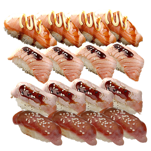 Geflambeerde nigiri box