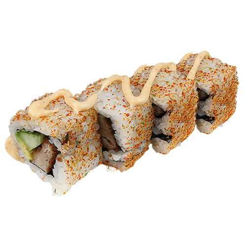 Gefrituurde pittige kip maki