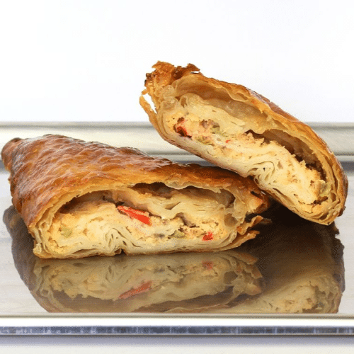 Cheesy chicken triangle