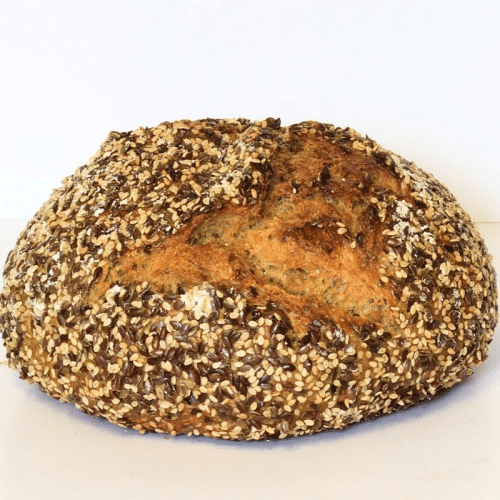 White sourdough bread with seeds