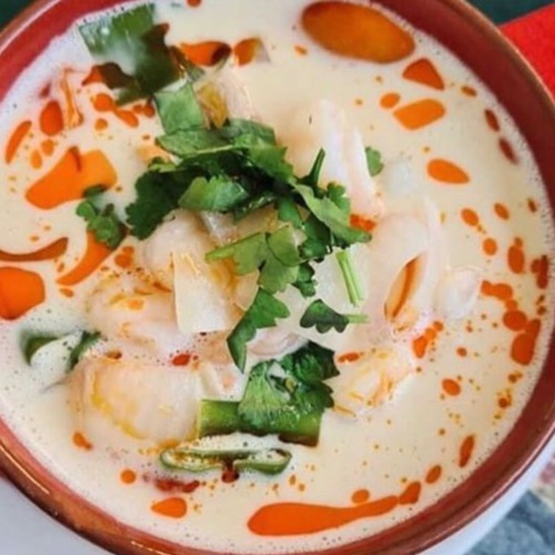Thaise kokossoep met garnalen (tom kha kung)