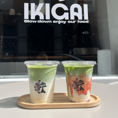 Matcha iced latte havermelk