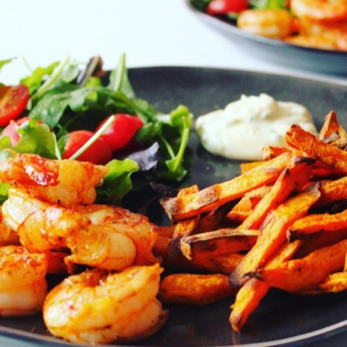 Scampi schotel
