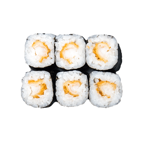 Fried ebi maki, 3 stuks