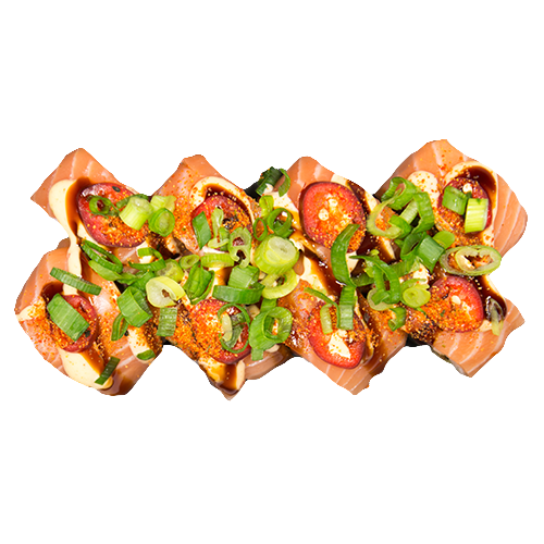 Salmon fire roll, 4 stuks