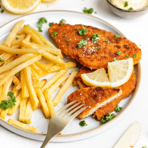 Kipschnitzel menu