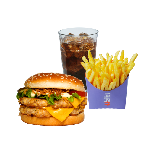 Double fresh minced chickenburger menu