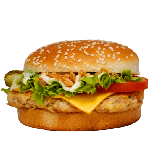 Double fresh minced chickenburger
