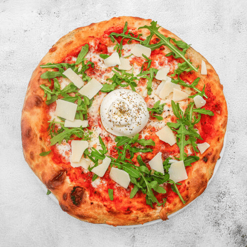 Pizza burrata e tartufo