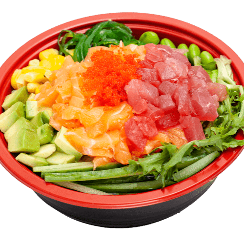 Poké bowl salmon and tuna