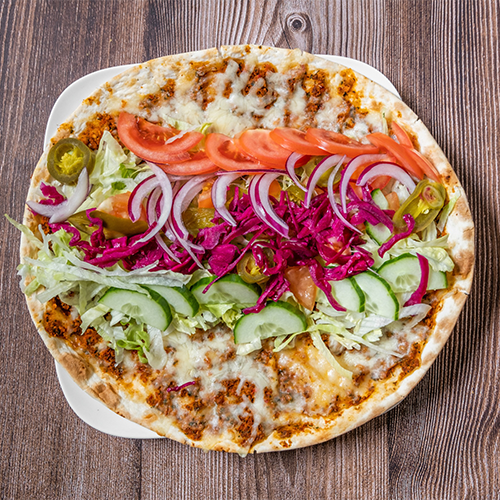 Lahmacun met kipdöner