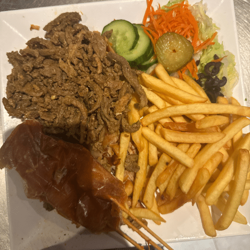 Mix schotel shoarma en kipsaté