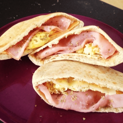 Pita ham en kaas