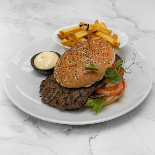 Beefburger met frites