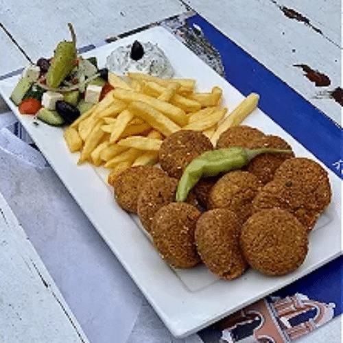 Falafel schotel, vegetarisch