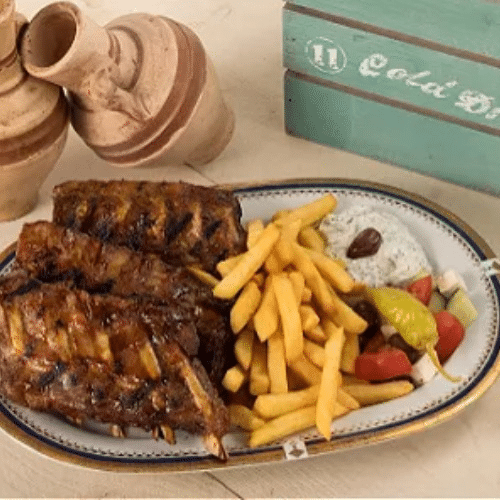 Spareribs schotel met salade