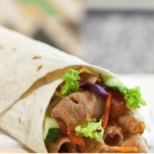 Dürüm kalfsdöner en kaas