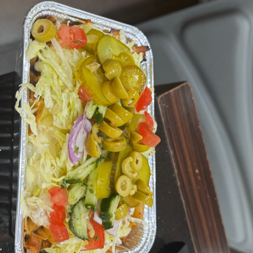 Kapsalon kip groot