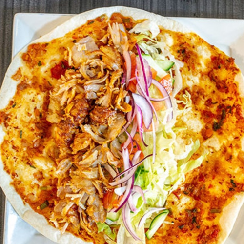 Turks pizza met kipdöner