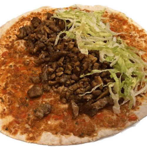 Turks pizza met lamsshoarma