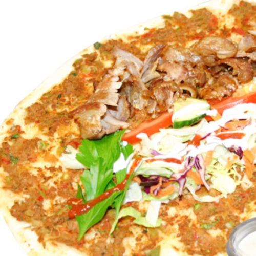 Turks pizza met mix vlees (kip en kalf)