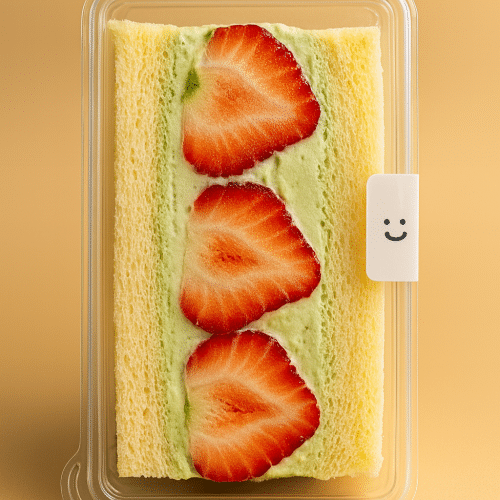 Strawberry matcha sando