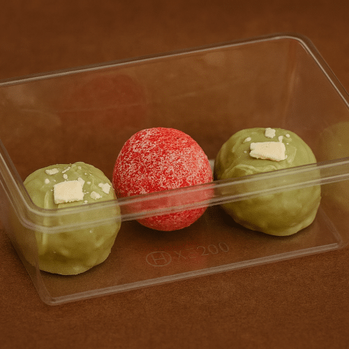 White matcha truffles
