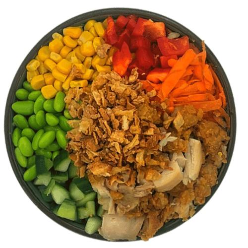 Poké bowl crispy chicken