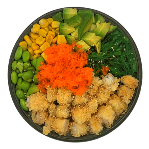 Poké bowl ebi furai
