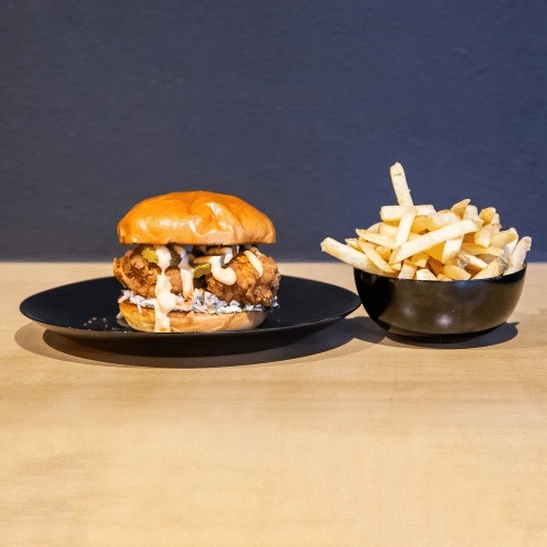 Chicken burger menu
