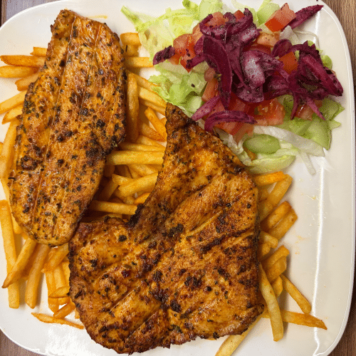 Gemarineerde kipfilet schotel