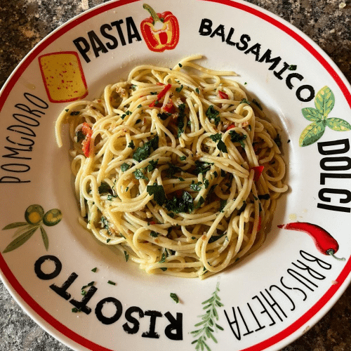 Spaghetti aglio oglio